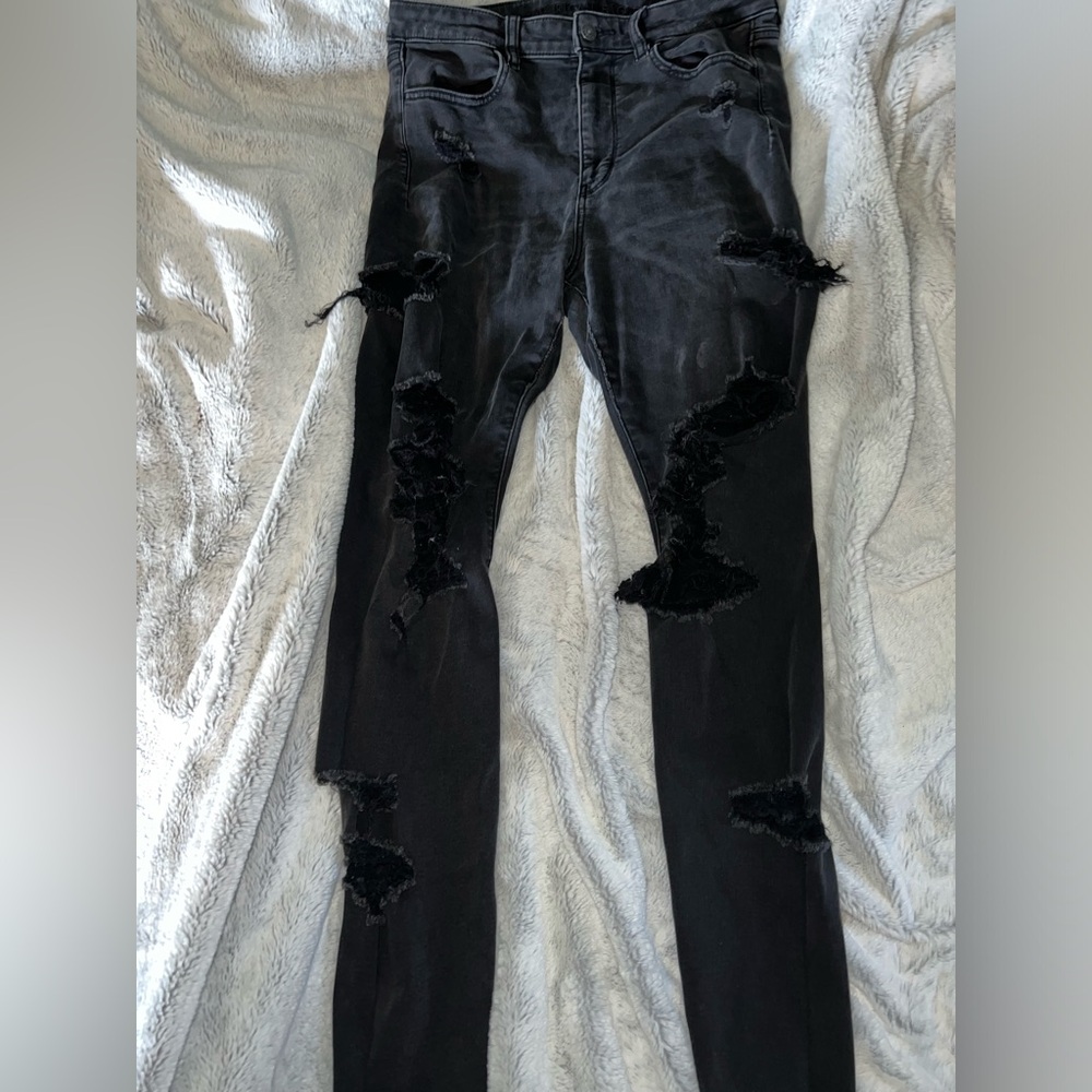 AMERICAN EAGLE skinny black/ charcoal wash jeans